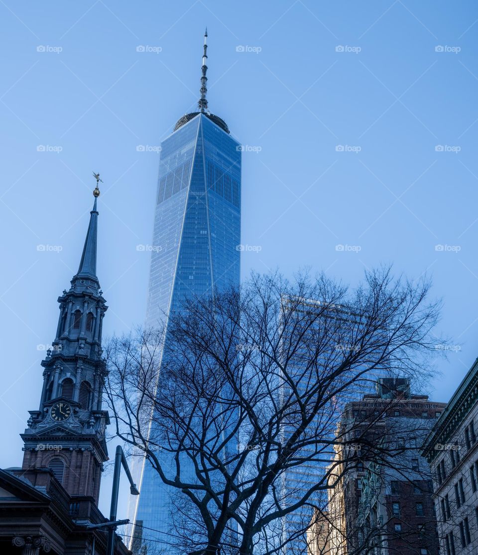 World Trade Center and Saint Paul's Chapel, Lower Manhattan, New York