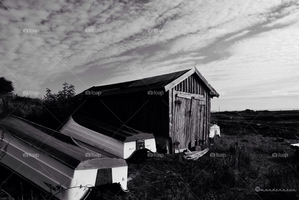 clouds boats house broken by m.andersson