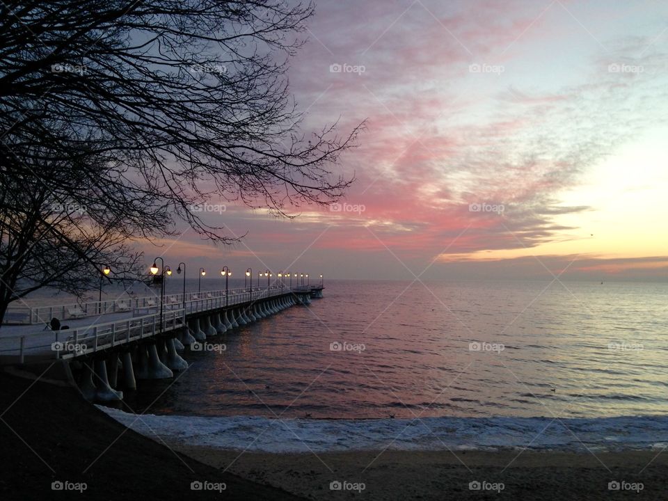 Sunset, Dawn, Water, Beach, Sea