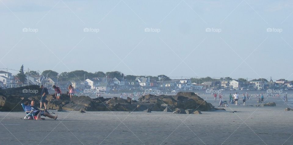 York beach rocks