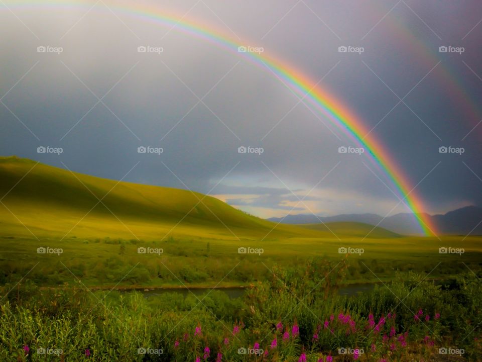 Rainbow in the Yukon 