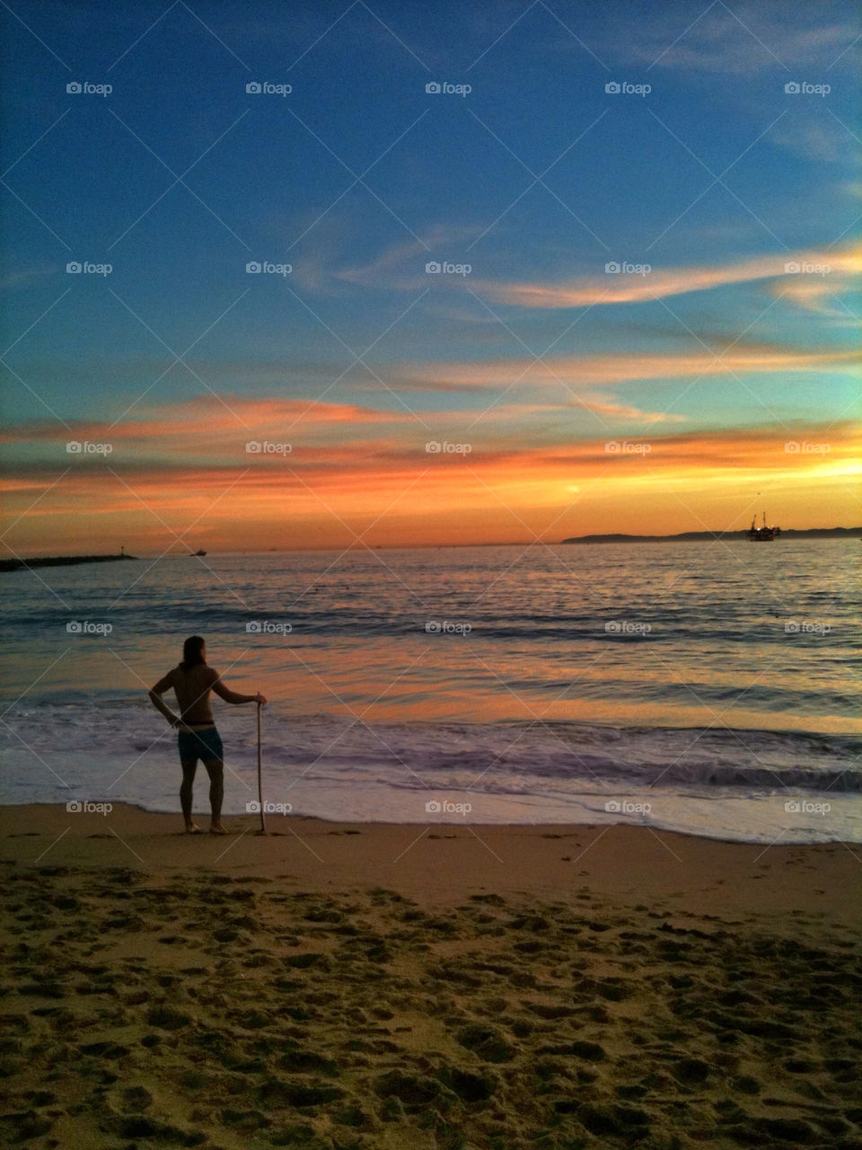 california beach sky people by analia