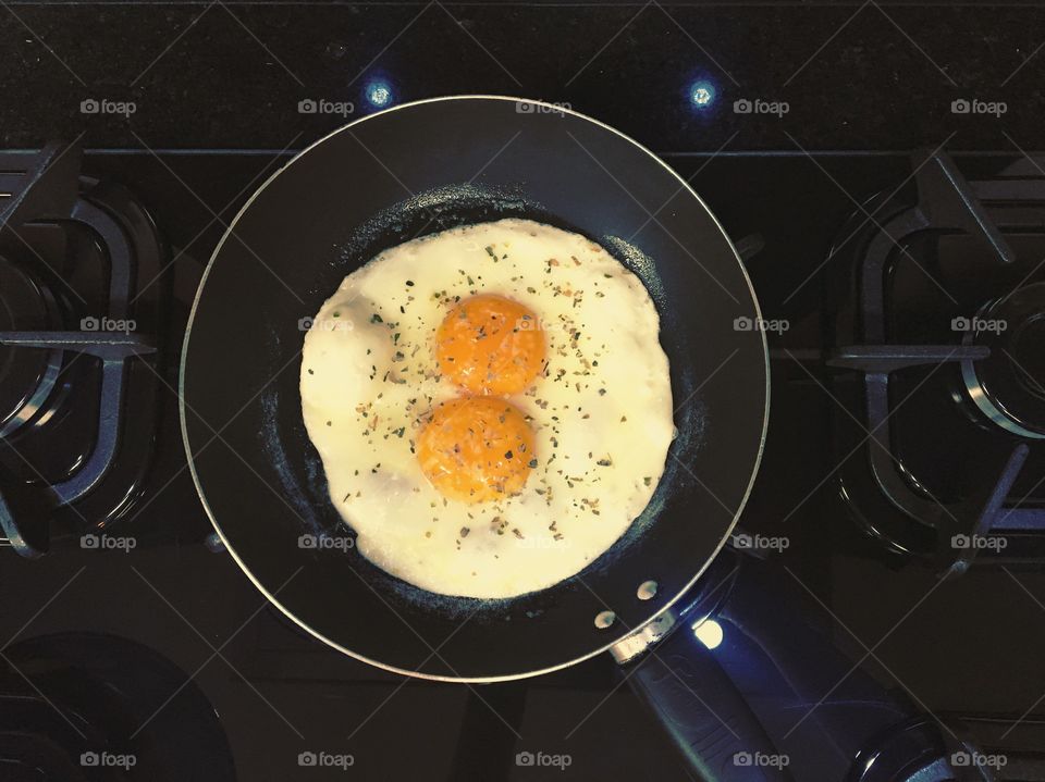 eggs in a pan