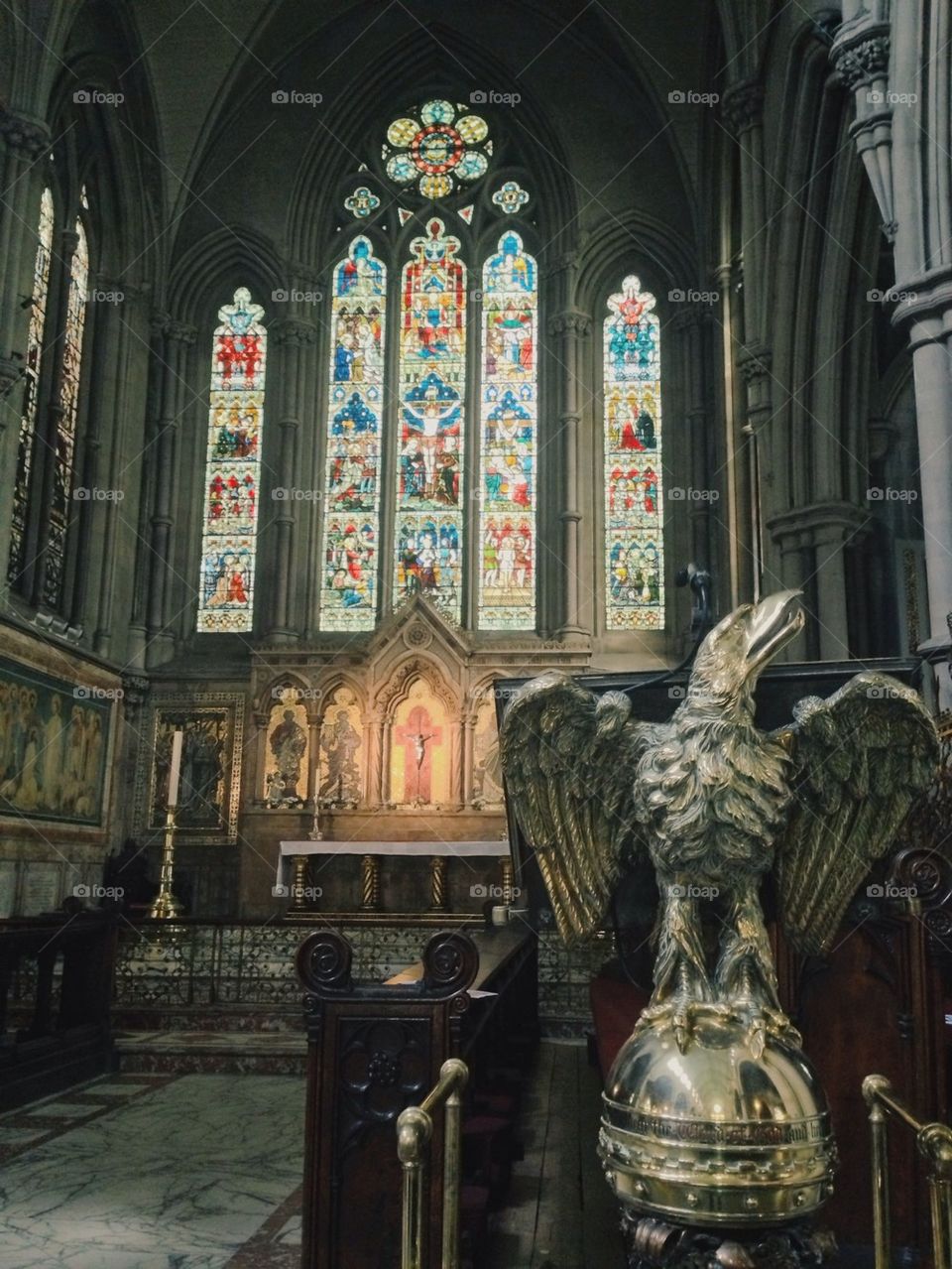 Inside a London church