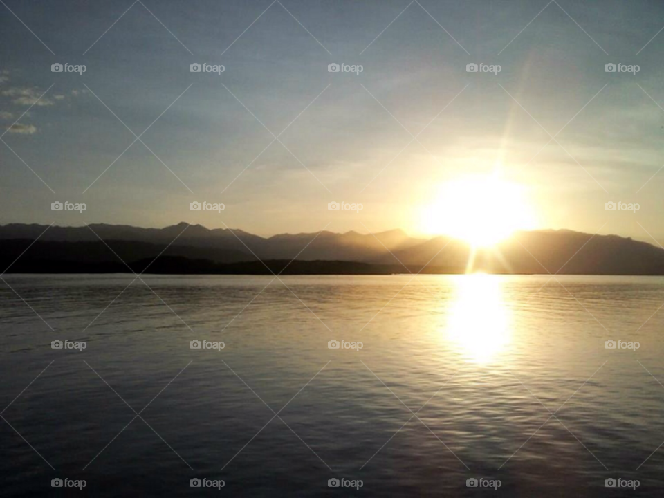 Sunset, Sun, Dawn, Water, Landscape