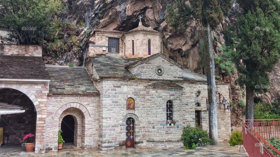 Monastery Greece. Greece, Karpenisi Monastery