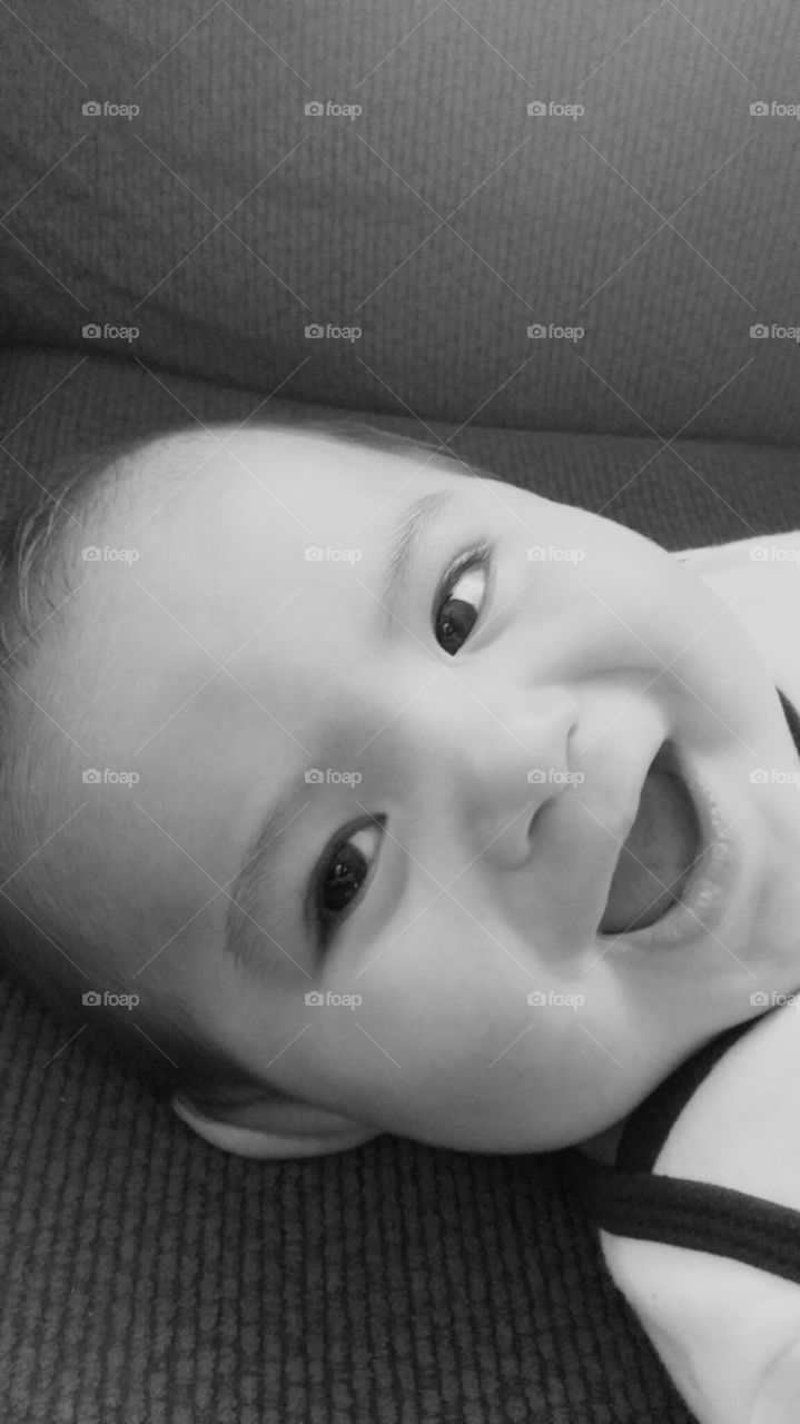 Acting silly to get my baby cousin to smile