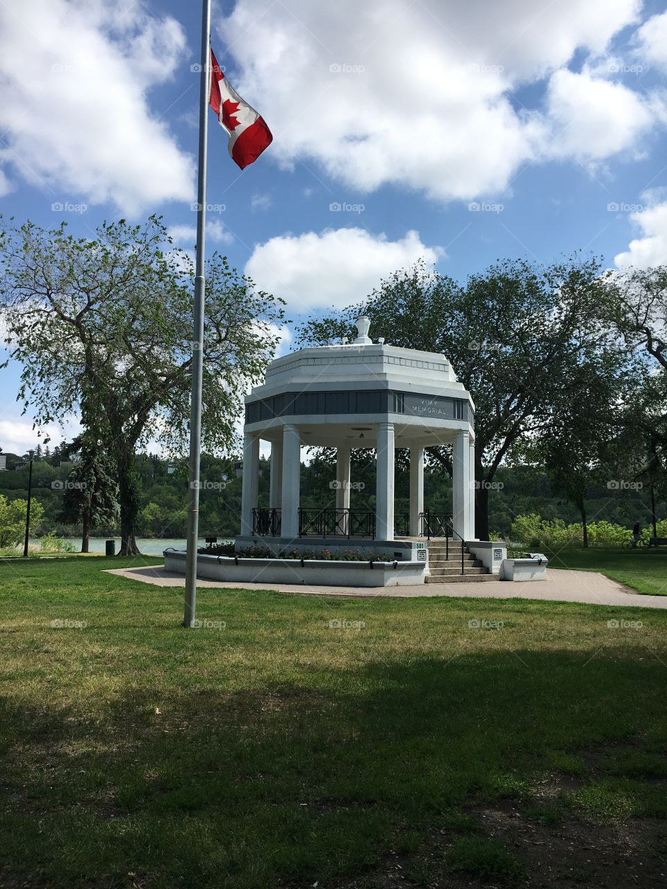 Monument park in Saskatoon, SK on a beautiful summer afternoon