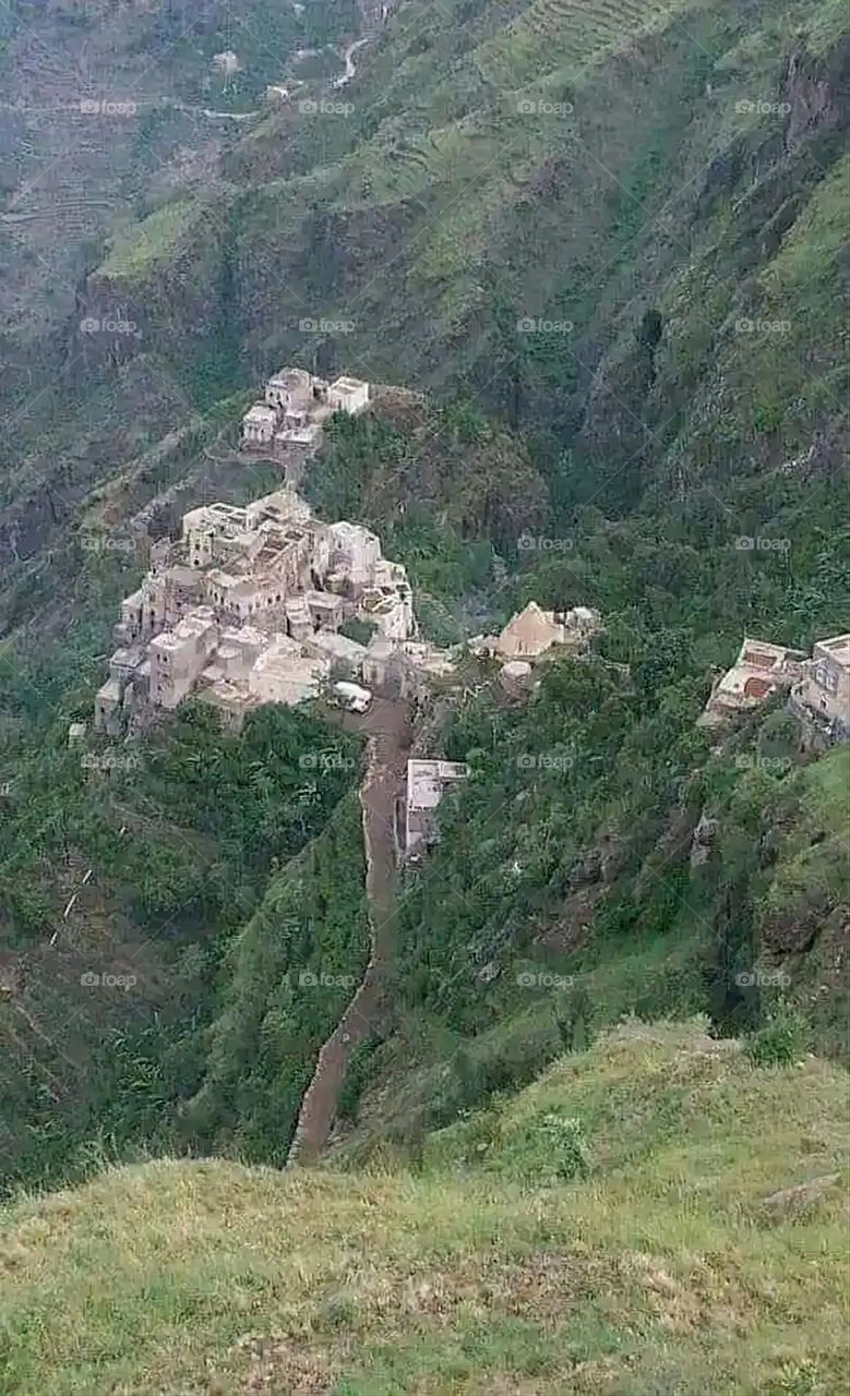 Glory be to God, the magnificent and picturesque view and the natural green trees are a view that is nothing more wonderful than it