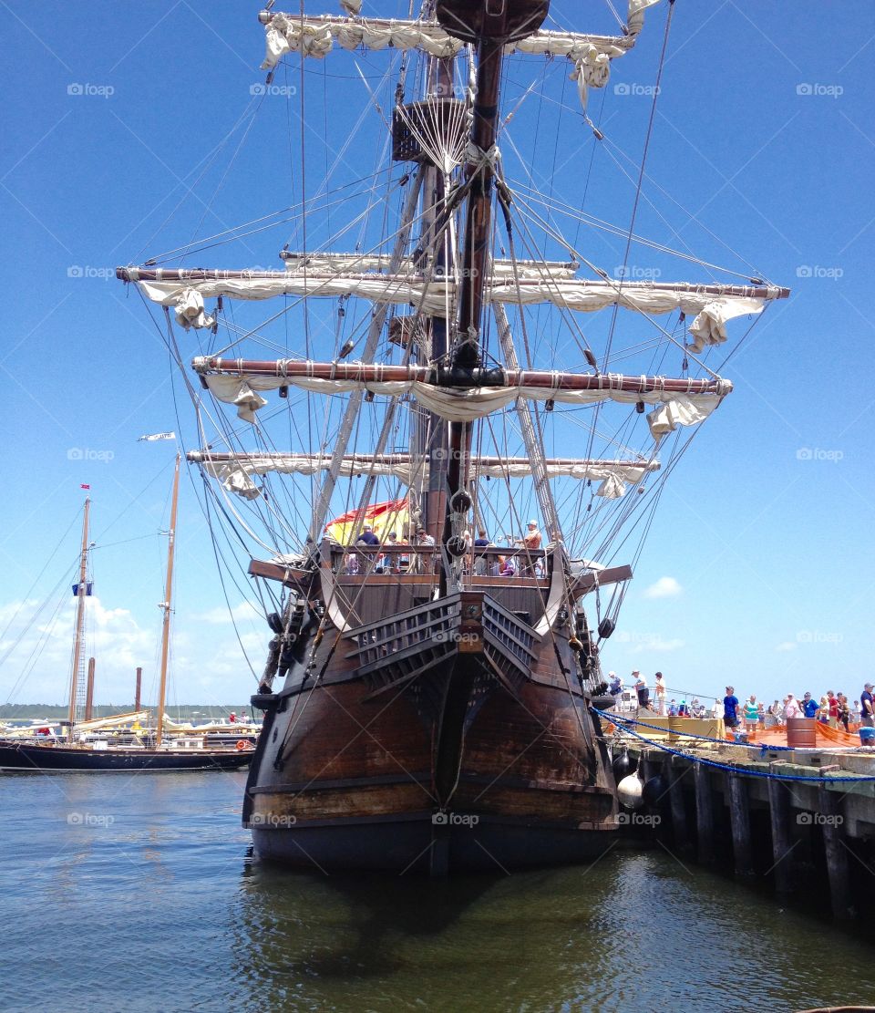 Tall Ship in the Harbor