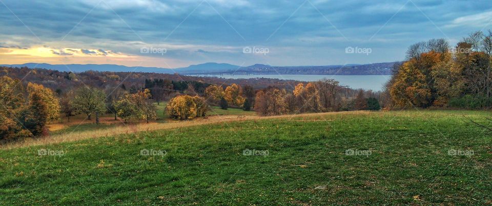 The Appalachian Trail overlooking the Hudson River valley 