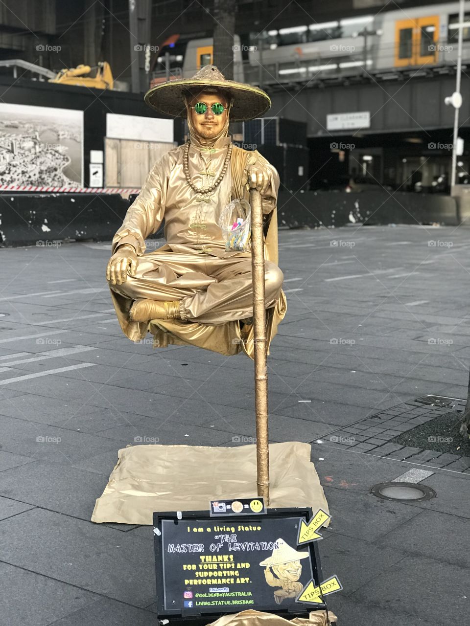 A man has a magic tricks 