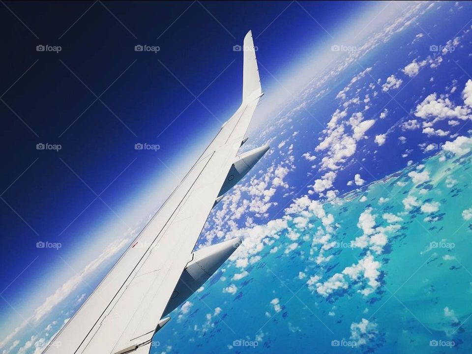 Earth view from the plane