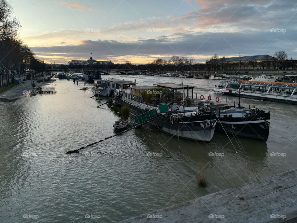 paris in the evening