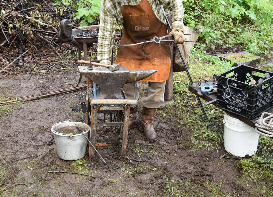Black smith at work