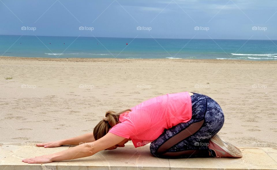 Yoga#training#exercise#body#position#outdoor#beach#sea#sand#sport