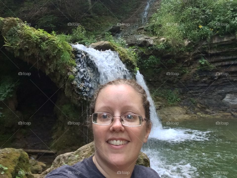 Selfie by the falls