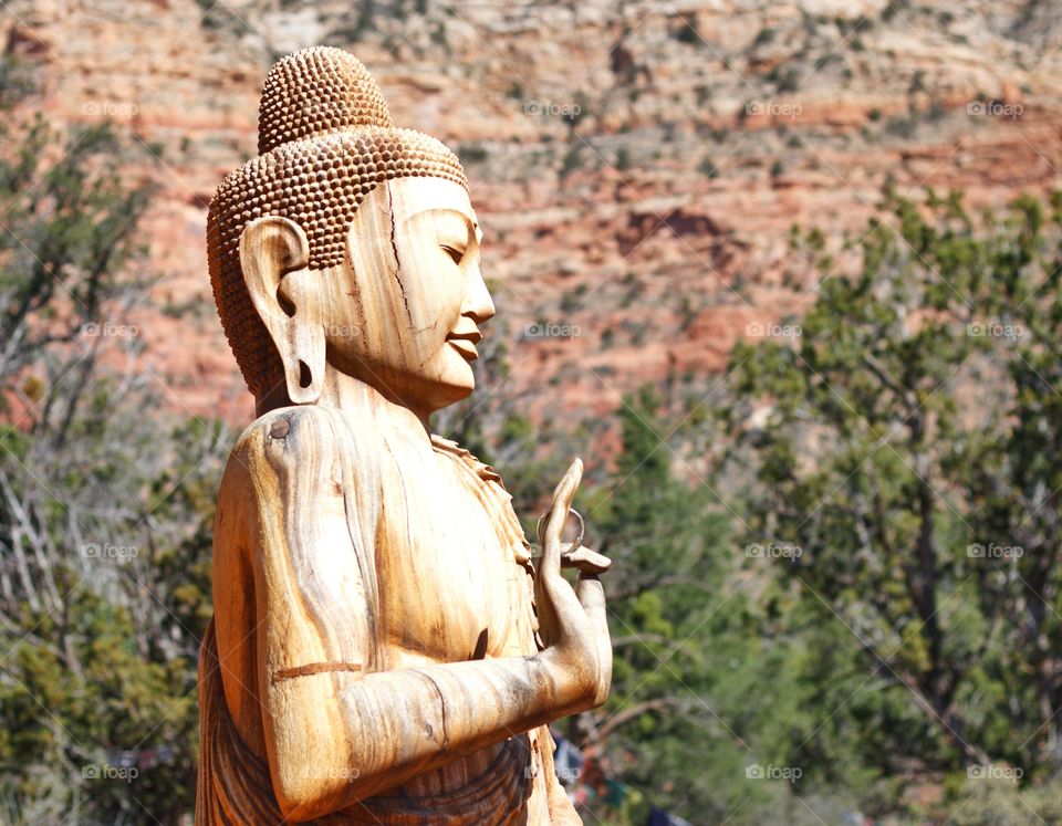 Buddha at Amitabha Stupa and Peace Park in Sedona, Arizona