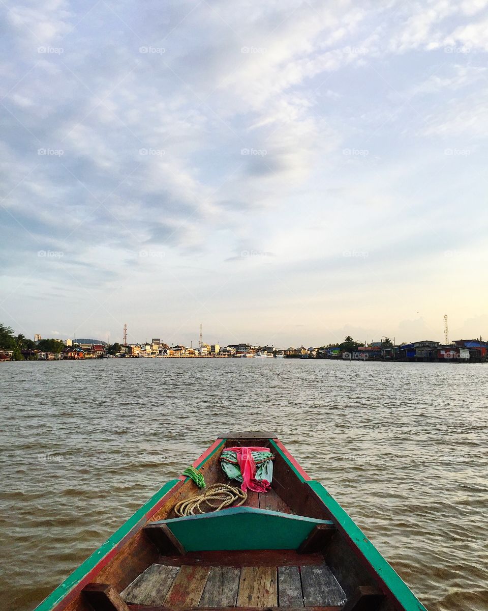 Scenery of city in evening
