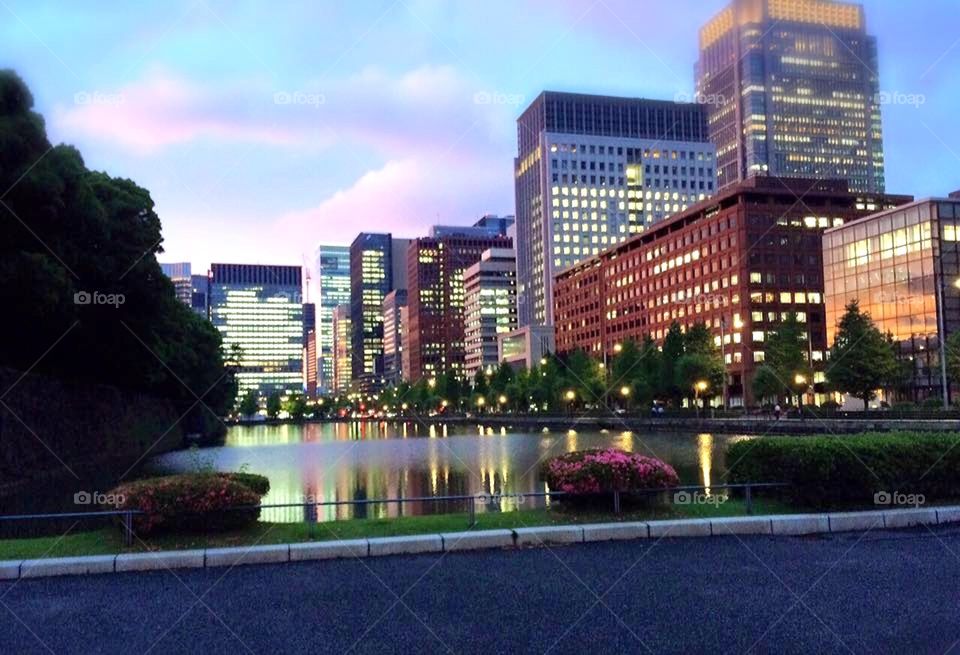 evening time on Tokyo streets 