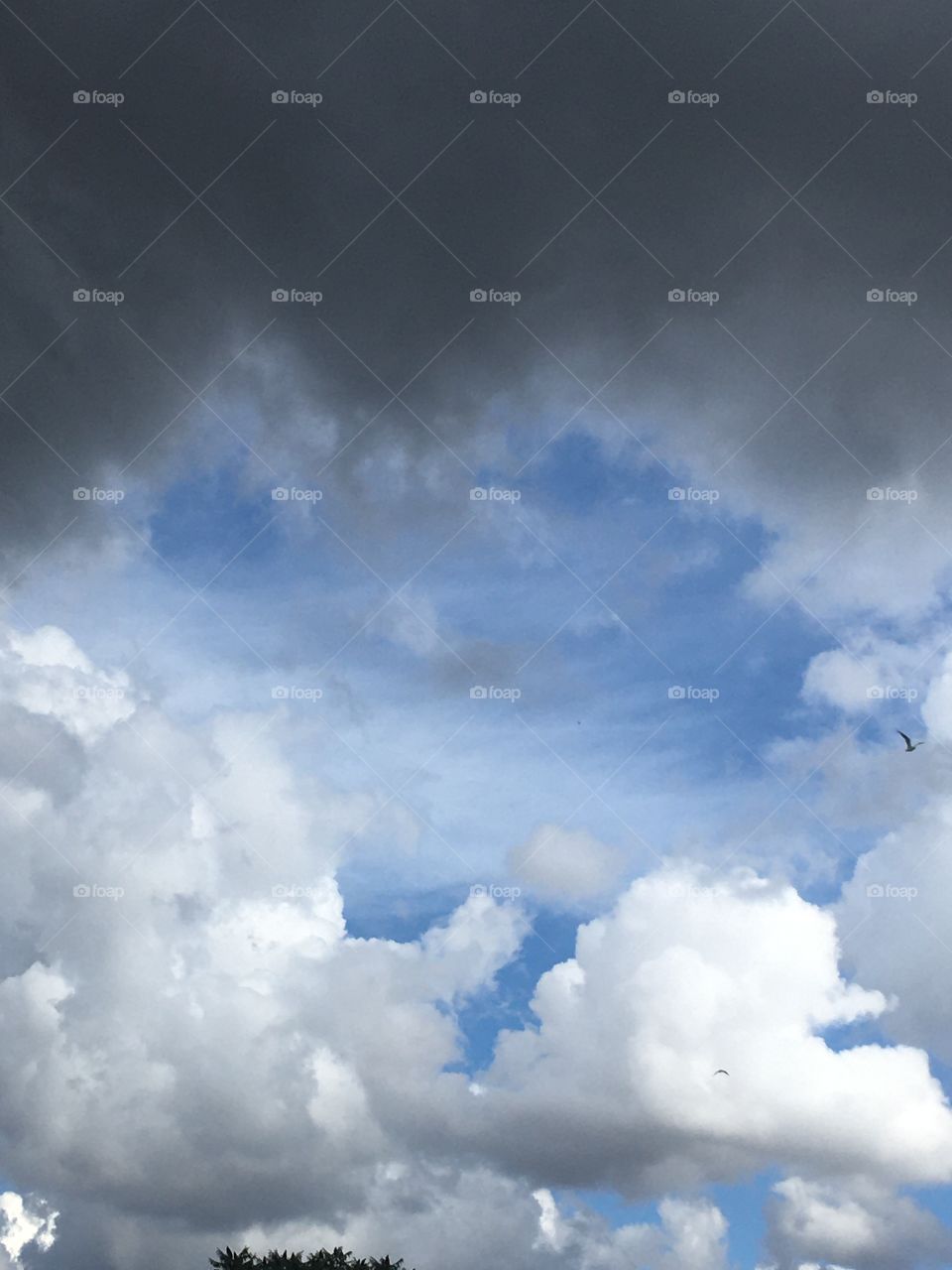 Heart shape in the clouds