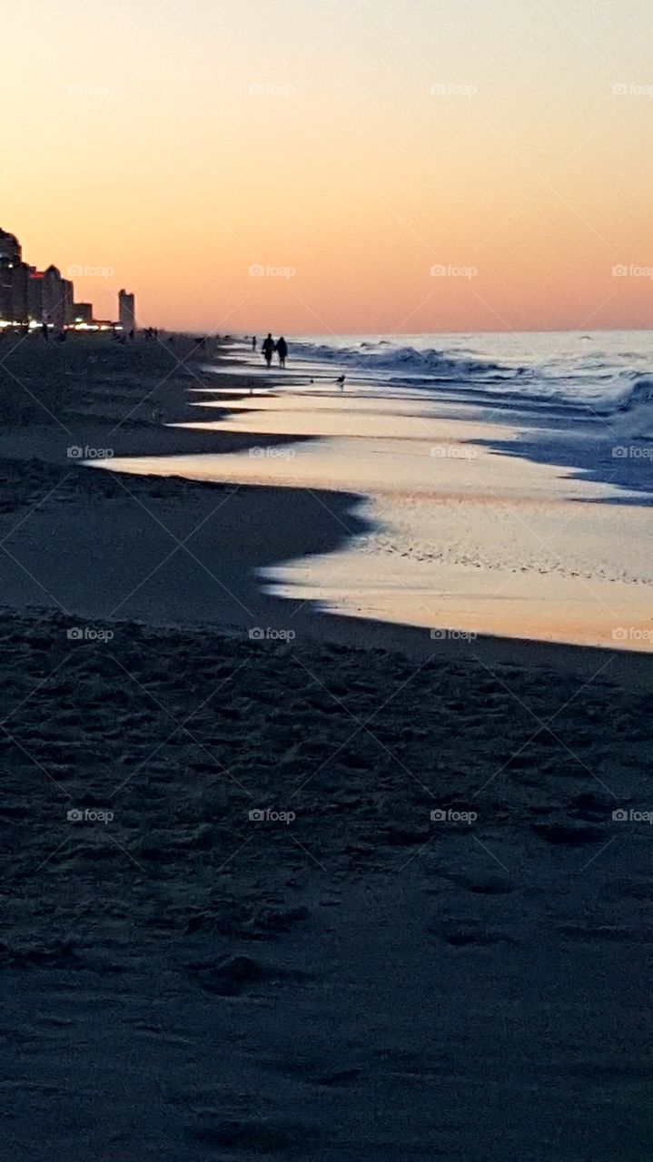 ocean view at sunset