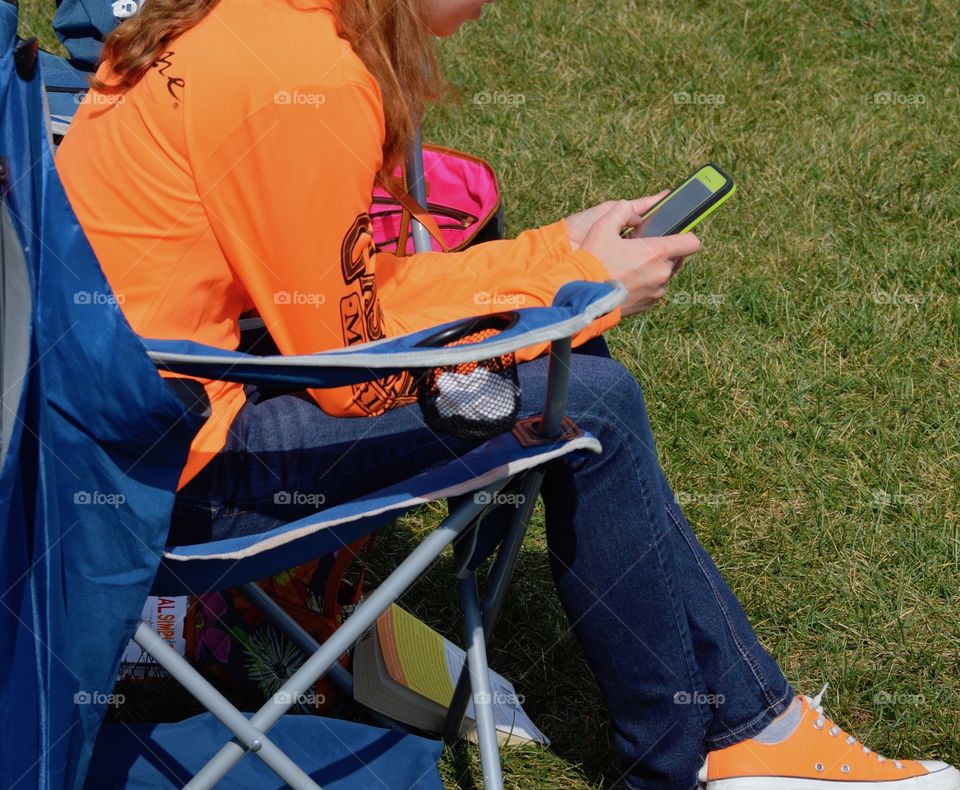 Orange top and bottom 