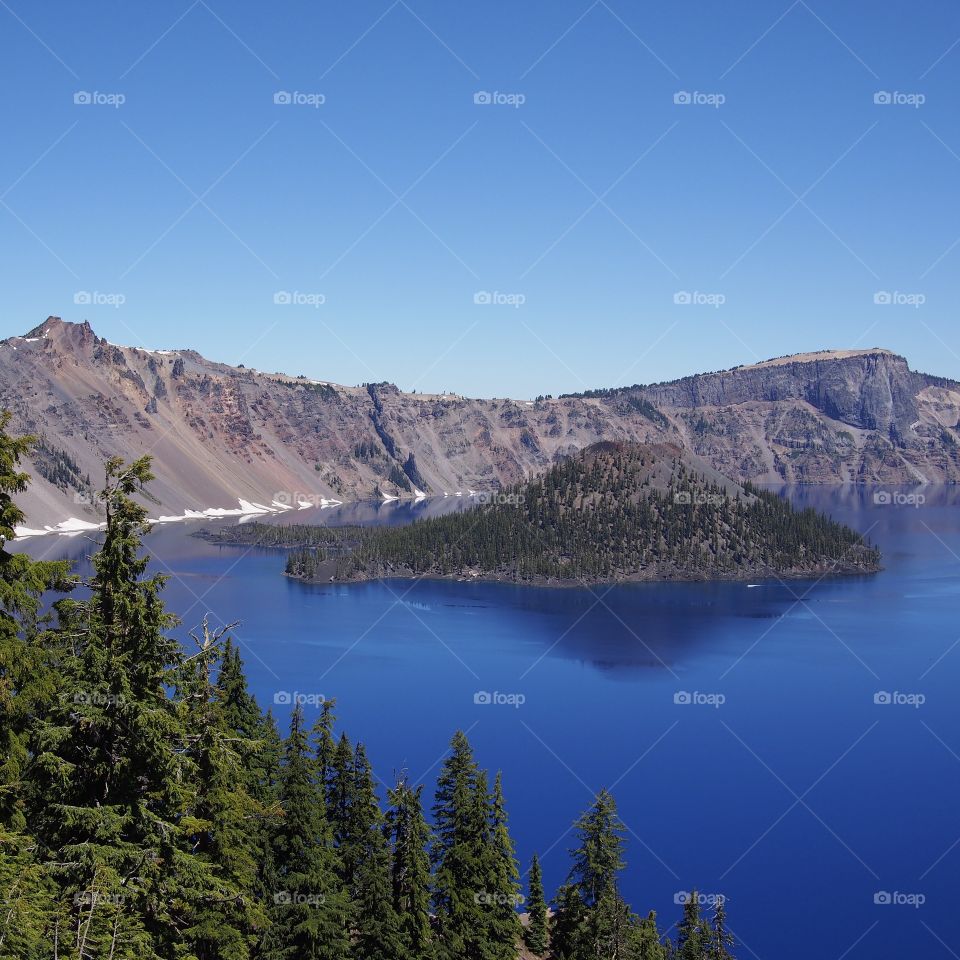 Wizard island on carter lake