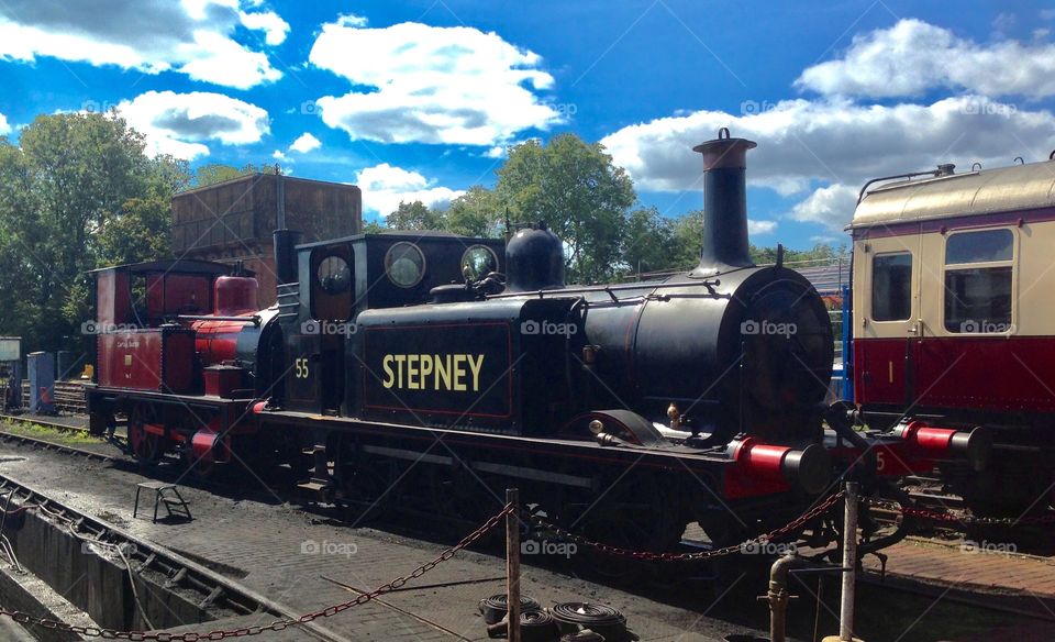 Small locomotives at the bluebell railway 