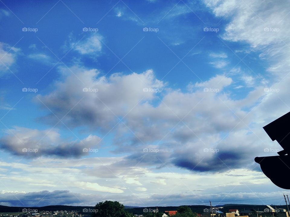 blue sky and clouds