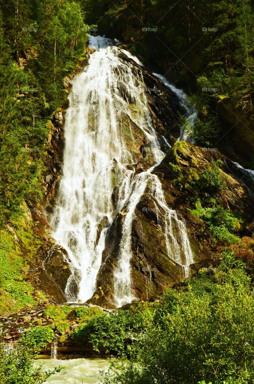 Alpine waterfall