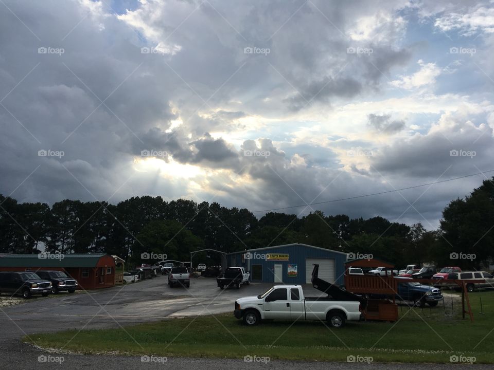 Stormy crazy looking clouds looks like more rain coming in! Bring it on..........