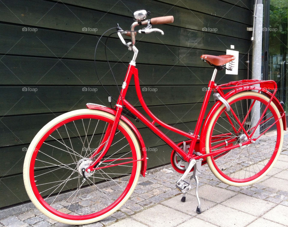 pretty red bike ladies by chattis