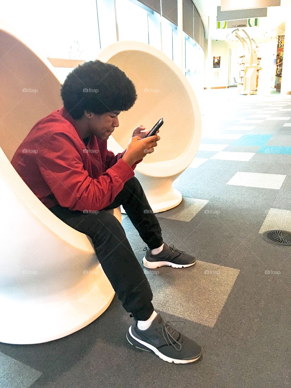 Kid at the downtown central library.