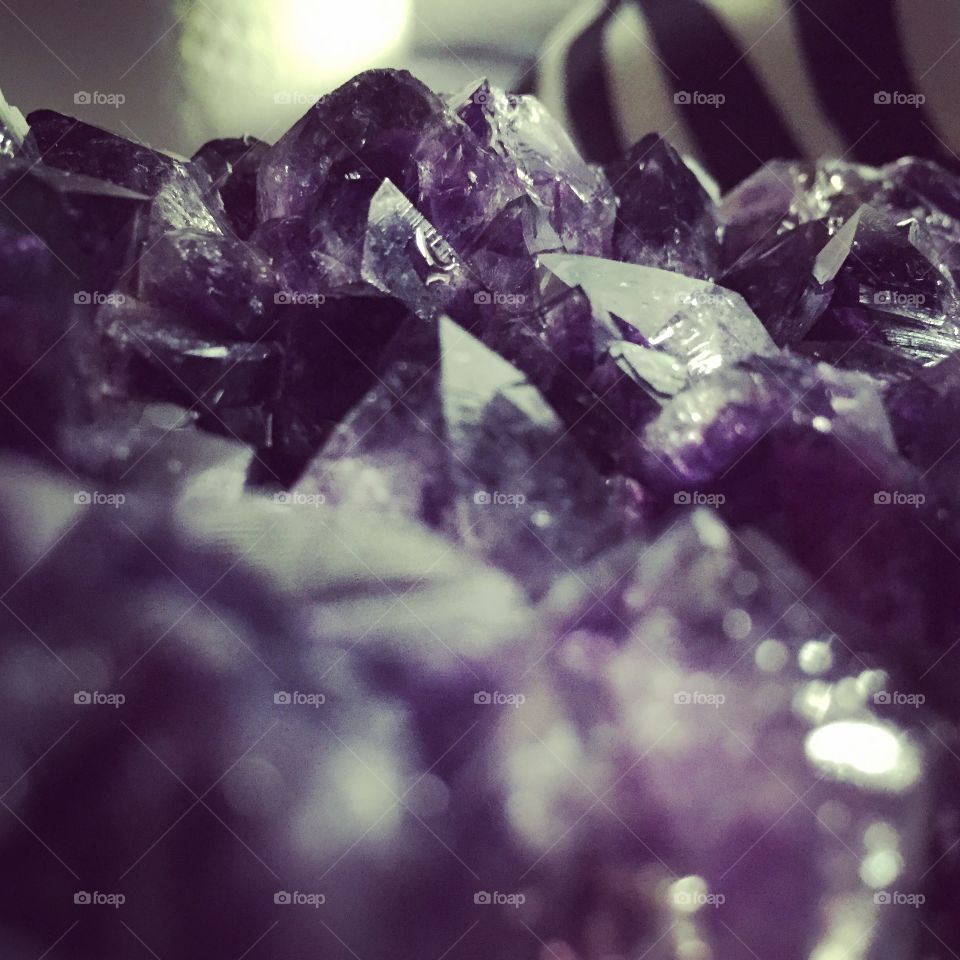 Forest of Violet. I found my grandmother's old geode and polished it up. I liked the way it sparkled and took a picture of it. 