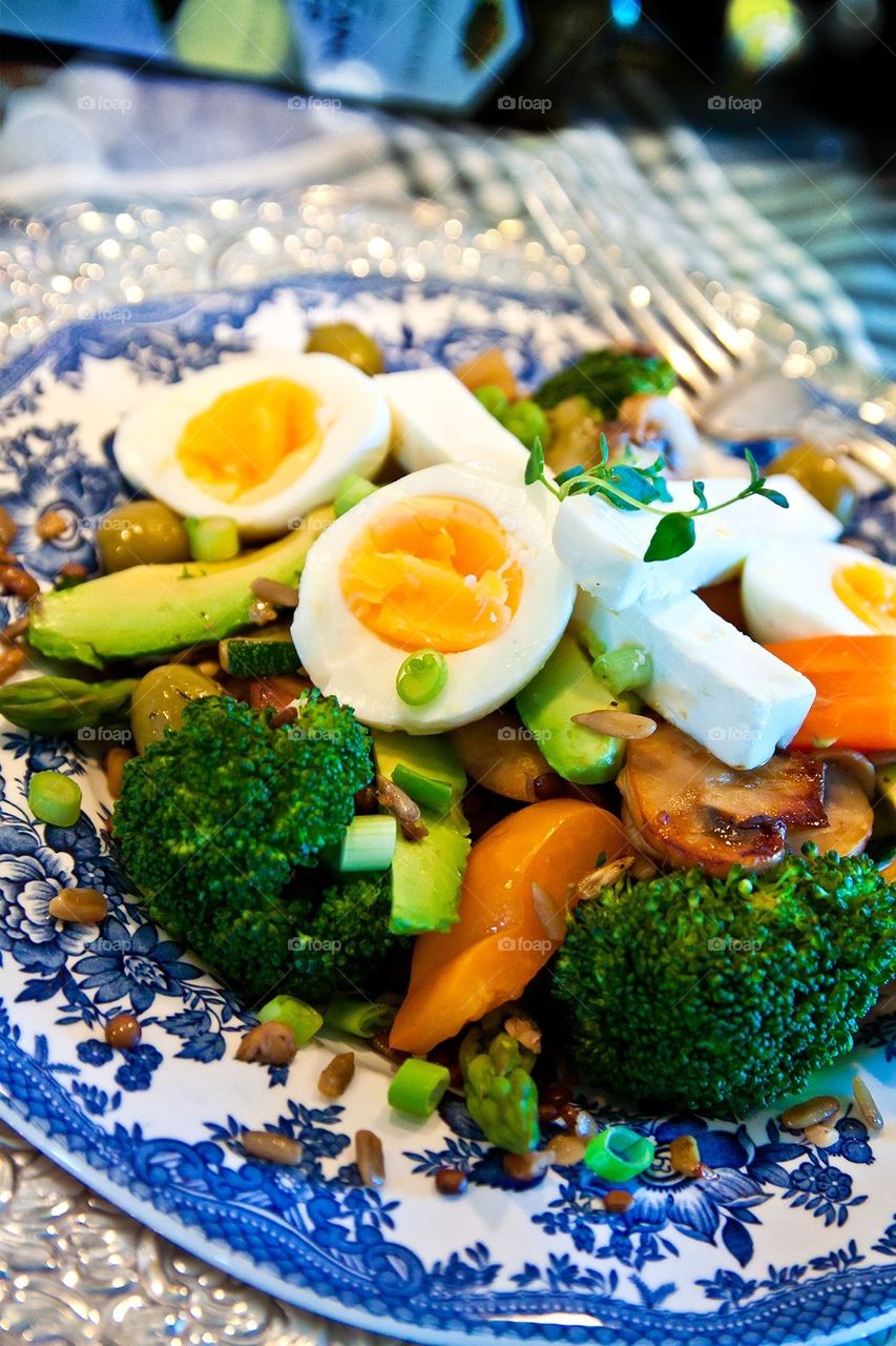 Salad with eggs
