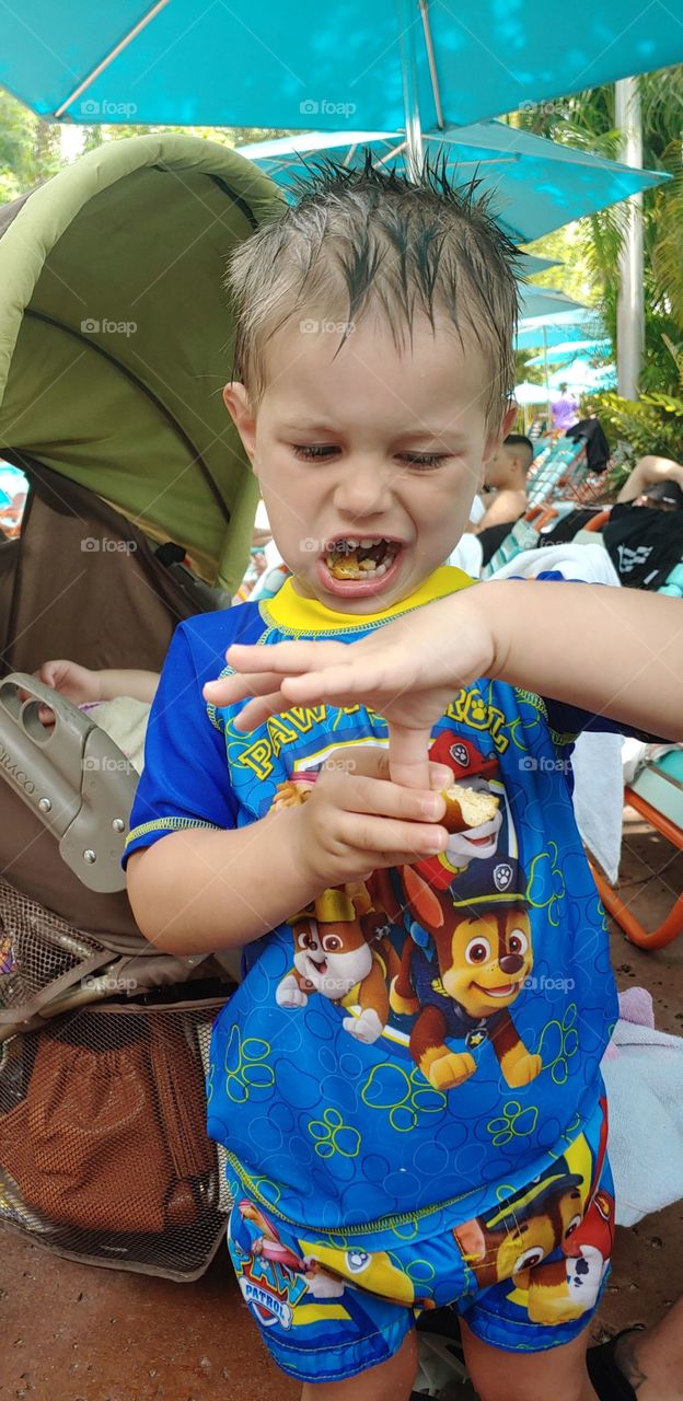 I call this. toddler destroying pretzel lol