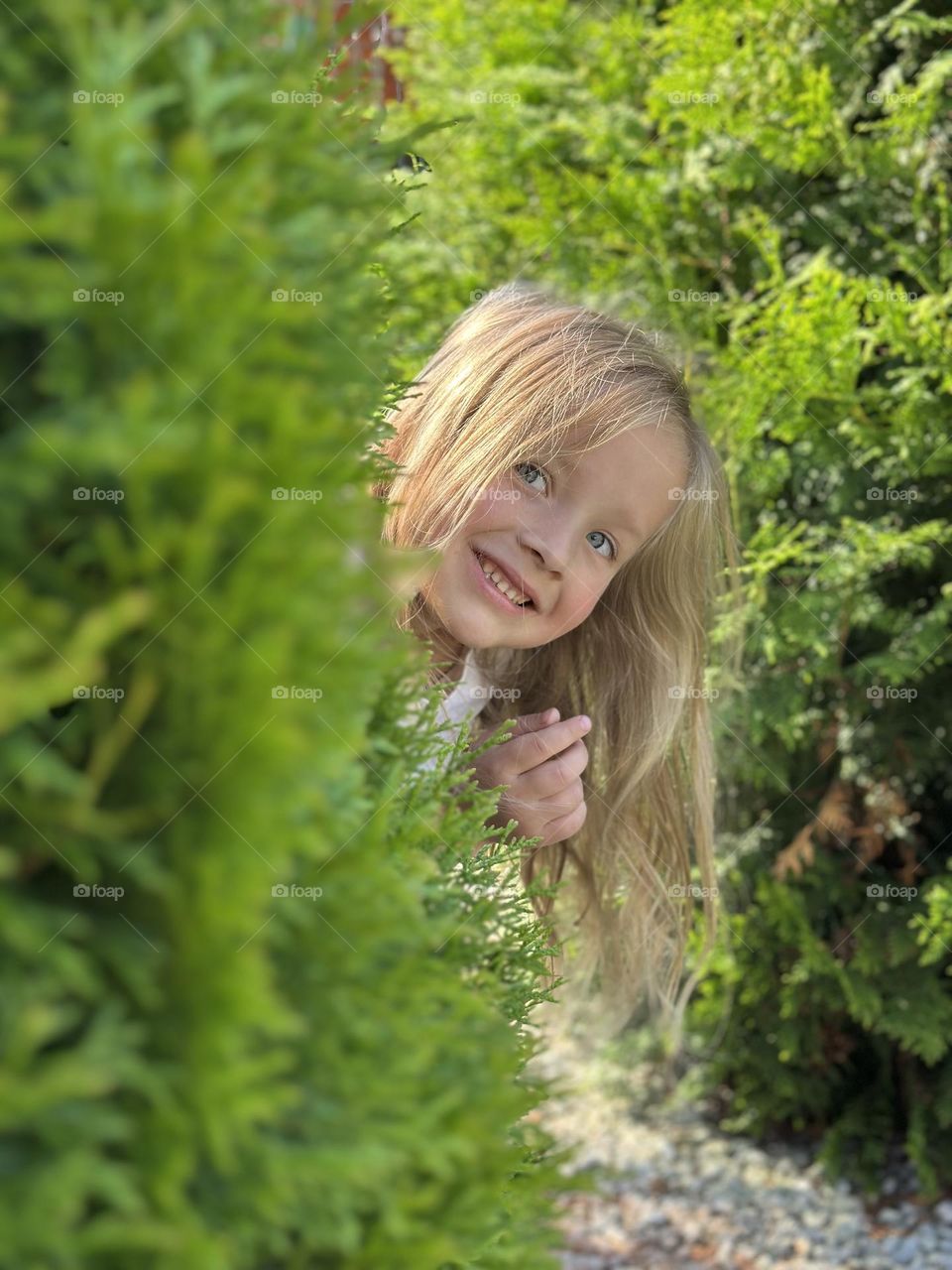 Portrait of happy little girl 