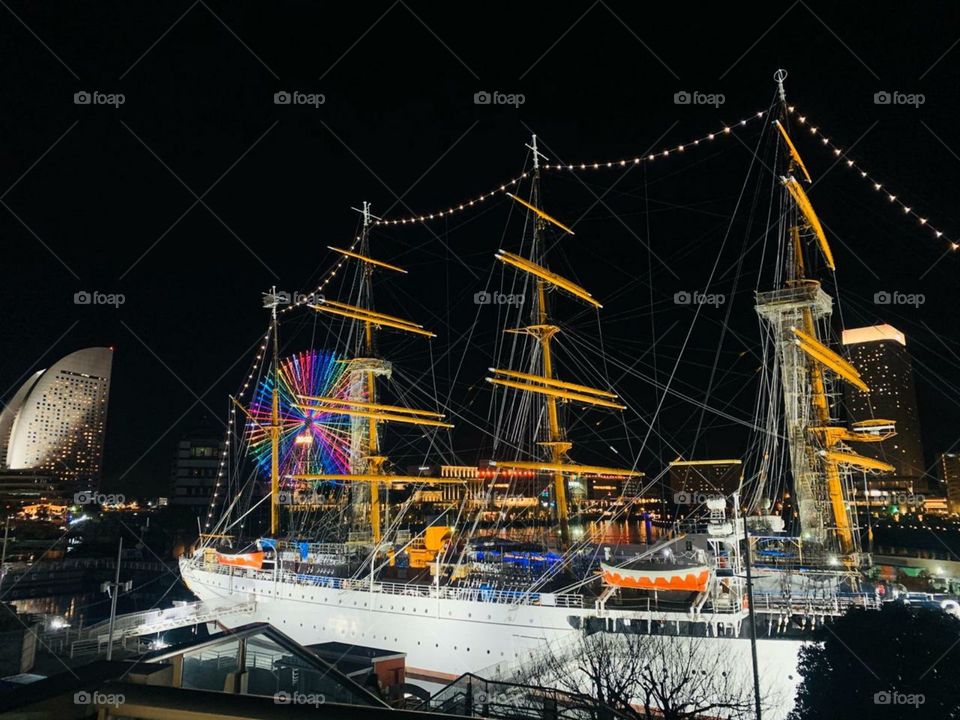 beautiful view of huge ship