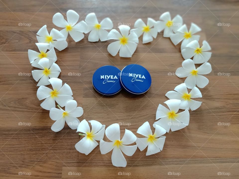 Beautiful Heart Flowers with NIVEA