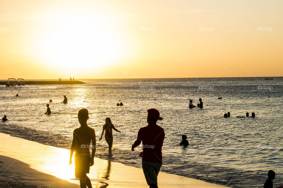 familia na praia