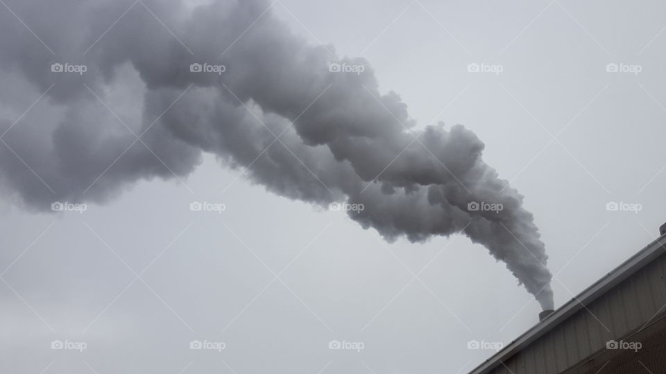 power plant smoke stack