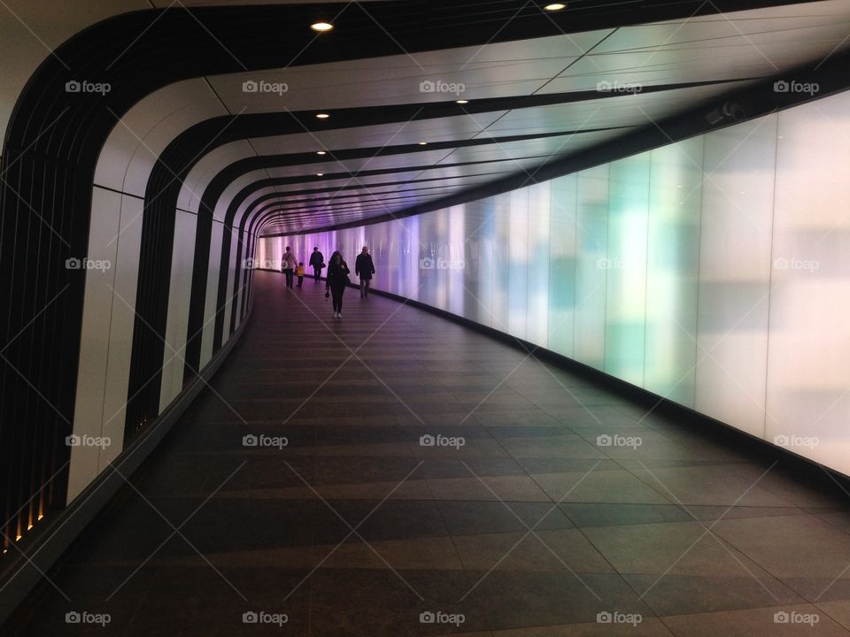Subway System, Tunnel, Airport, Hallway, Modern