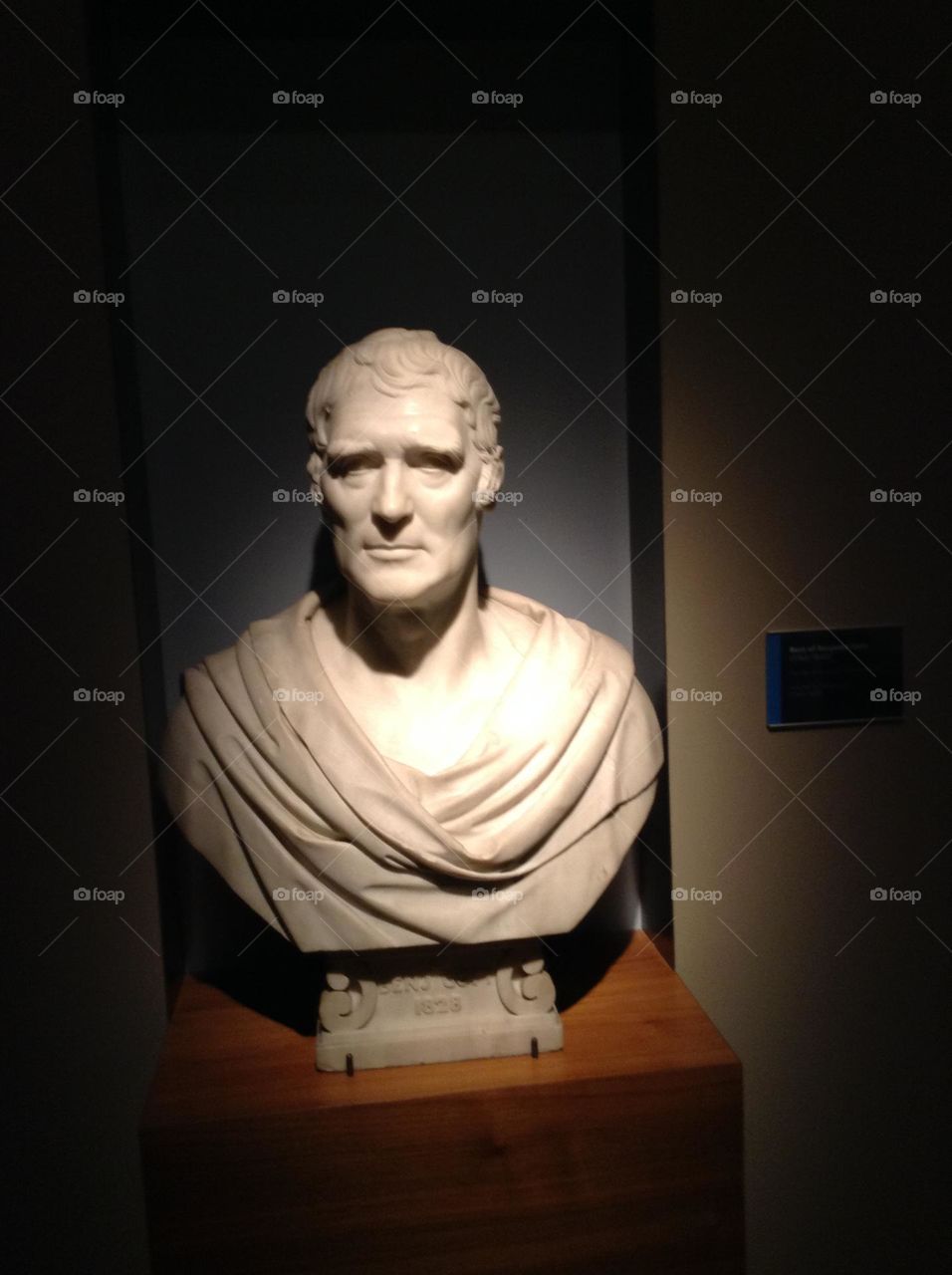 A sculpture in a museum 