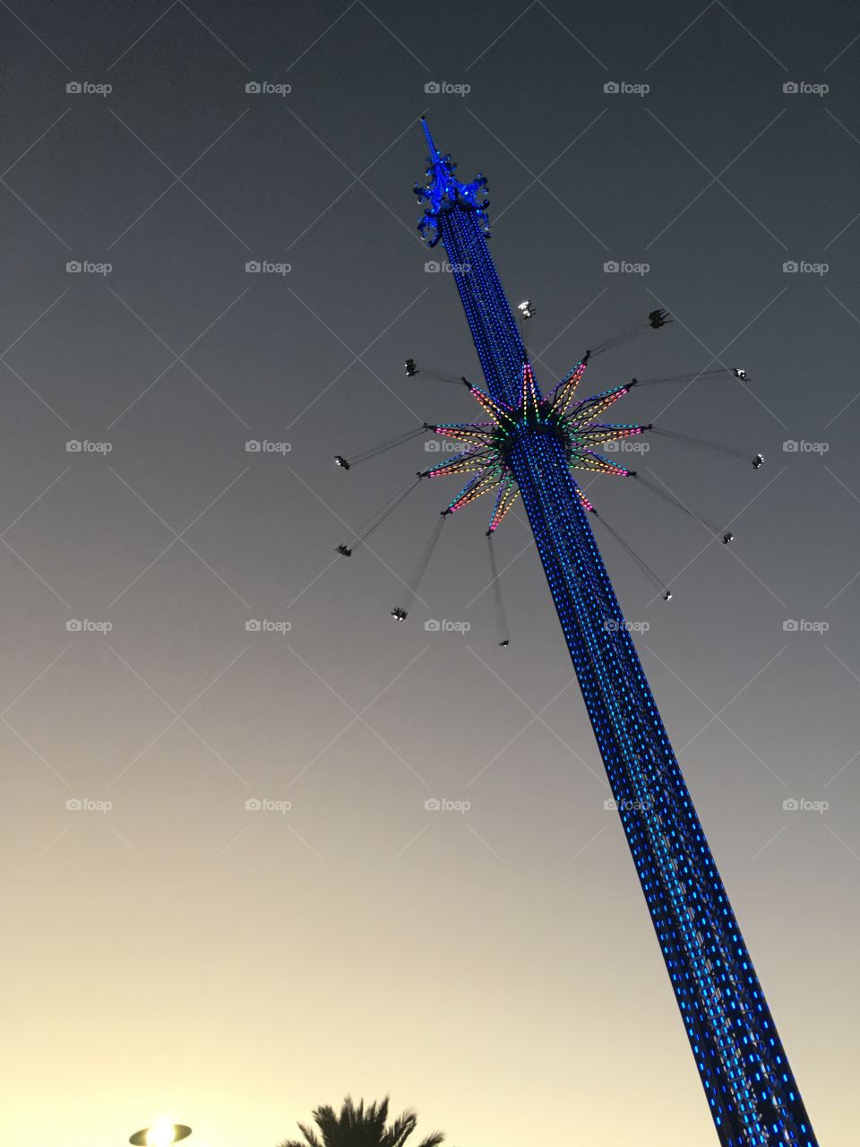 I drive Starflyer lit up in the evening sky
