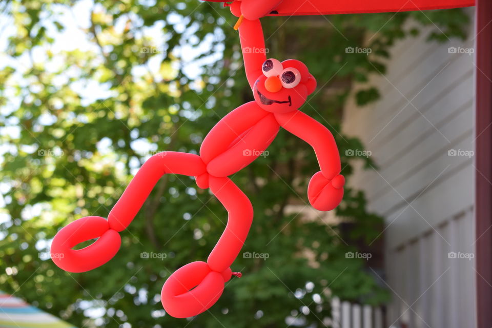 Monkey-shaped balloons