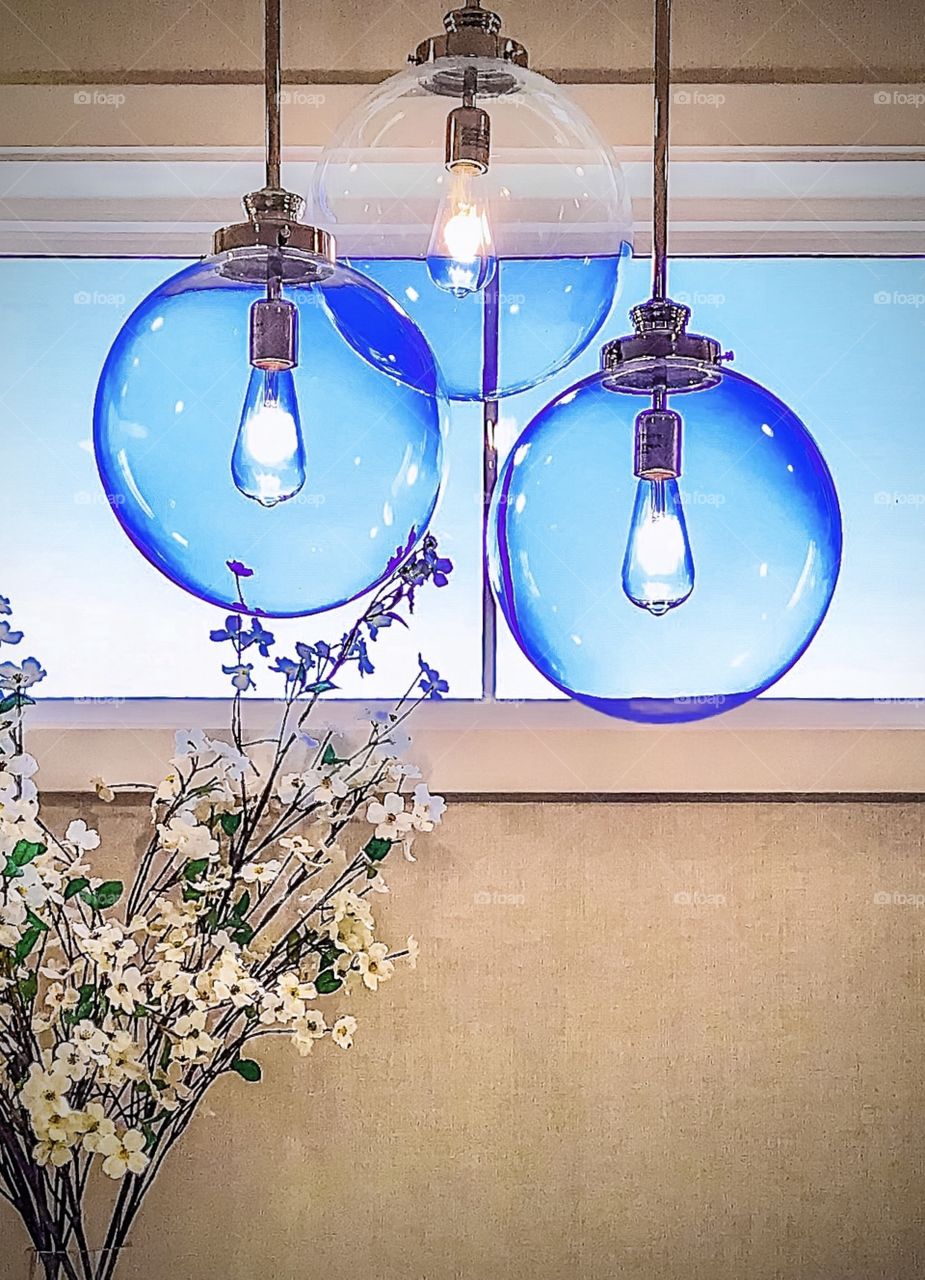 Flowers under the light 