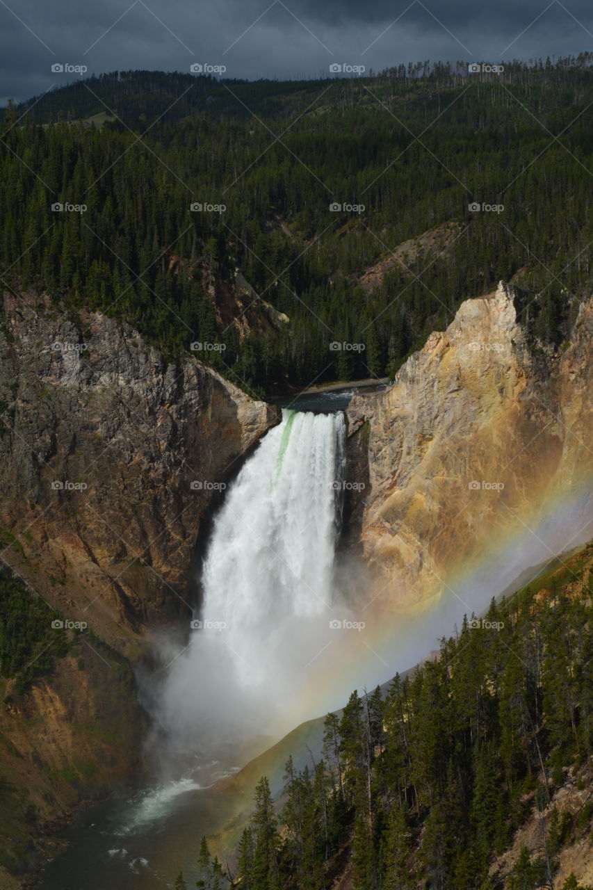 Closer the Yellowstone waterfalls