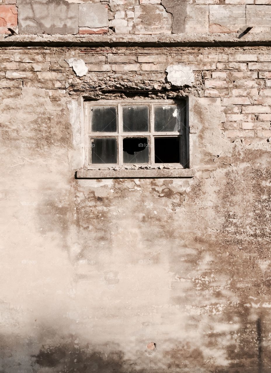 Window in an abandoned building - Pesaro - Italy