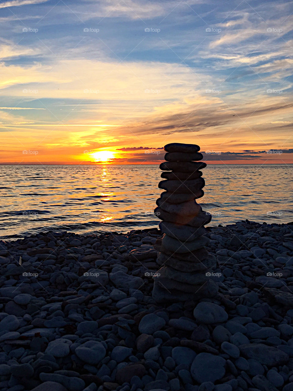 The sunset on the beach!